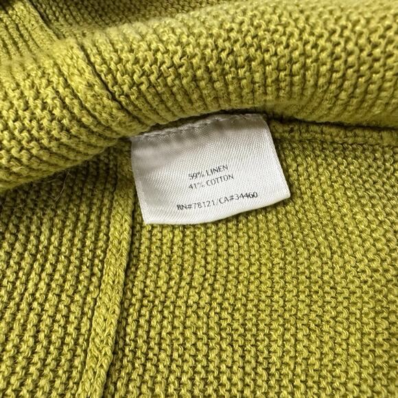 EILEEN FISHER Woman Linen Cotton Blend Open Cardigan in Spring Green Size 2X - Picture 7 of 11